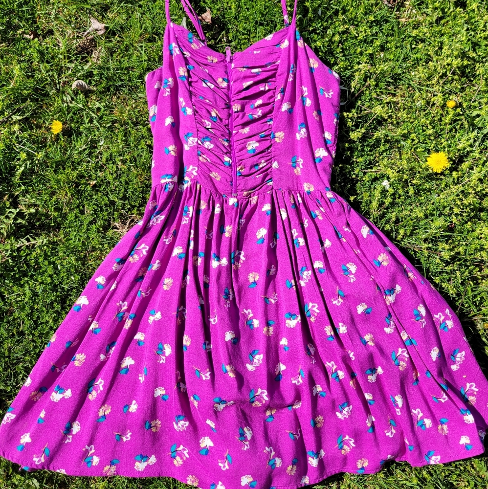 Fuschia Floral Dress